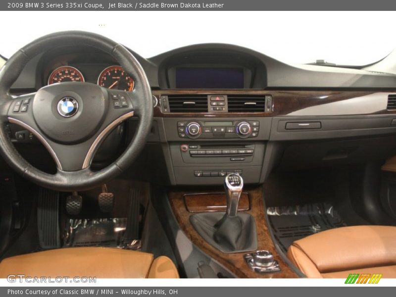 Jet Black / Saddle Brown Dakota Leather 2009 BMW 3 Series 335xi Coupe