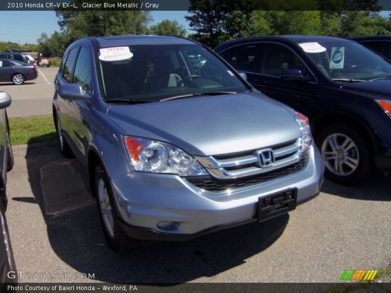 Glacier Blue Metallic / Gray 2010 Honda CR-V EX-L