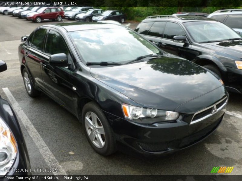Black / Black 2008 Mitsubishi Lancer ES