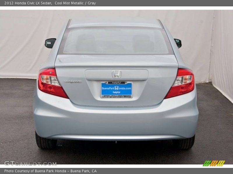Cool Mist Metallic / Gray 2012 Honda Civic LX Sedan