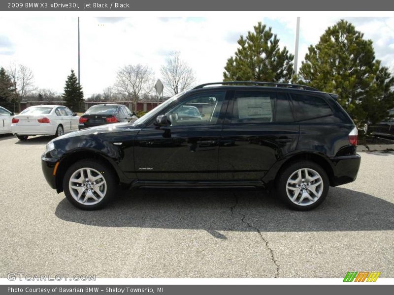 Jet Black / Black 2009 BMW X3 xDrive30i