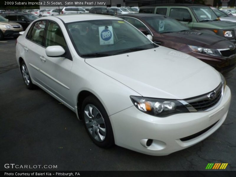 Satin White Pearl / Ivory 2009 Subaru Impreza 2.5i Sedan