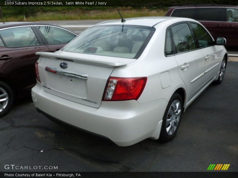 Satin White Pearl / Ivory 2009 Subaru Impreza 2.5i Sedan