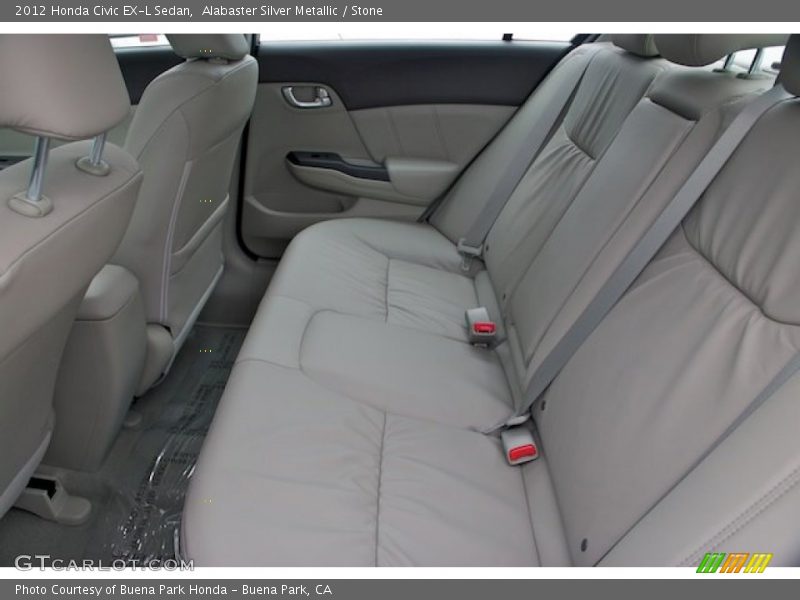Alabaster Silver Metallic / Stone 2012 Honda Civic EX-L Sedan