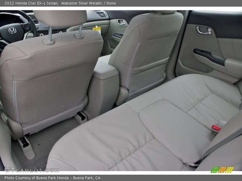 Alabaster Silver Metallic / Stone 2012 Honda Civic EX-L Sedan