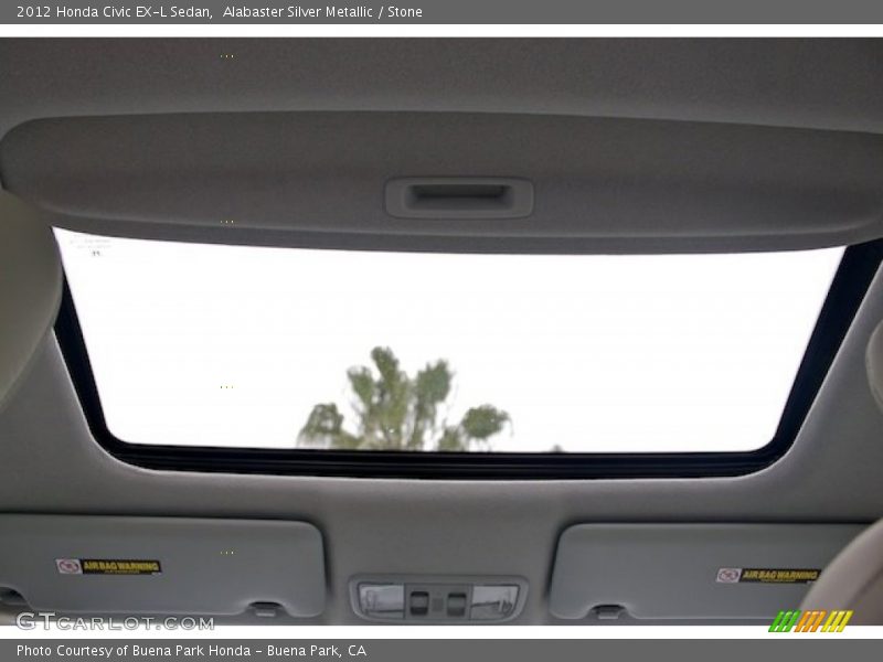 Alabaster Silver Metallic / Stone 2012 Honda Civic EX-L Sedan