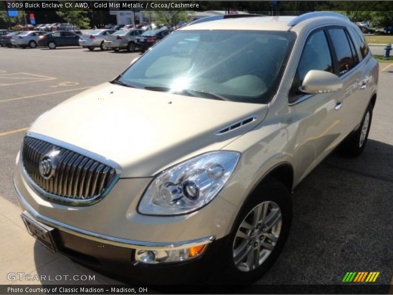 Gold Mist Metallic / Cocoa/Cashmere 2009 Buick Enclave CX AWD