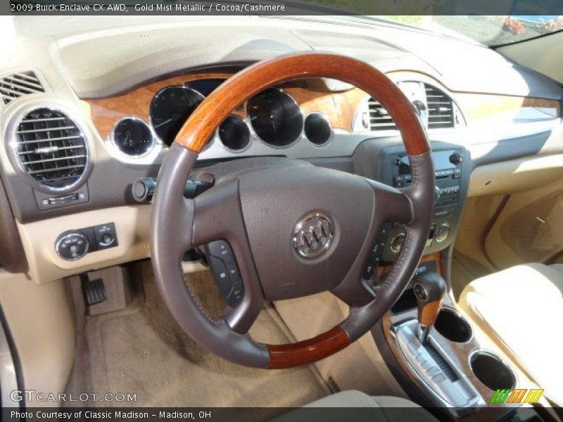 Gold Mist Metallic / Cocoa/Cashmere 2009 Buick Enclave CX AWD