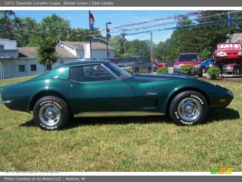 Elkhart Green / Dark Saddle 1973 Chevrolet Corvette Coupe