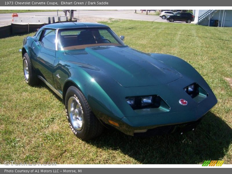 Elkhart Green / Dark Saddle 1973 Chevrolet Corvette Coupe