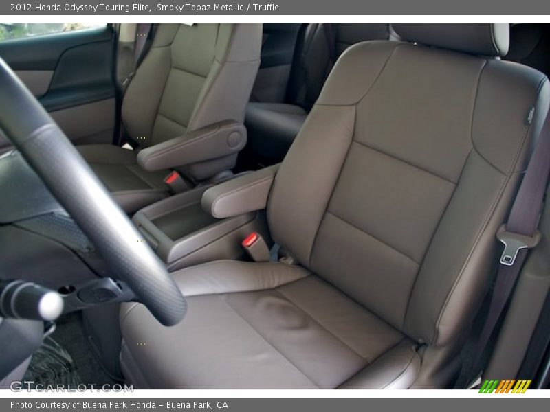 Smoky Topaz Metallic / Truffle 2012 Honda Odyssey Touring Elite