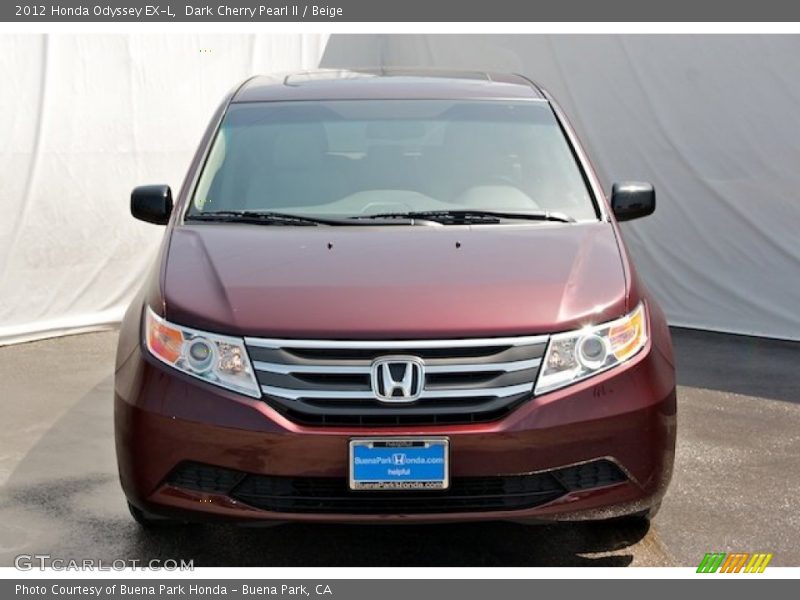 Dark Cherry Pearl II / Beige 2012 Honda Odyssey EX-L