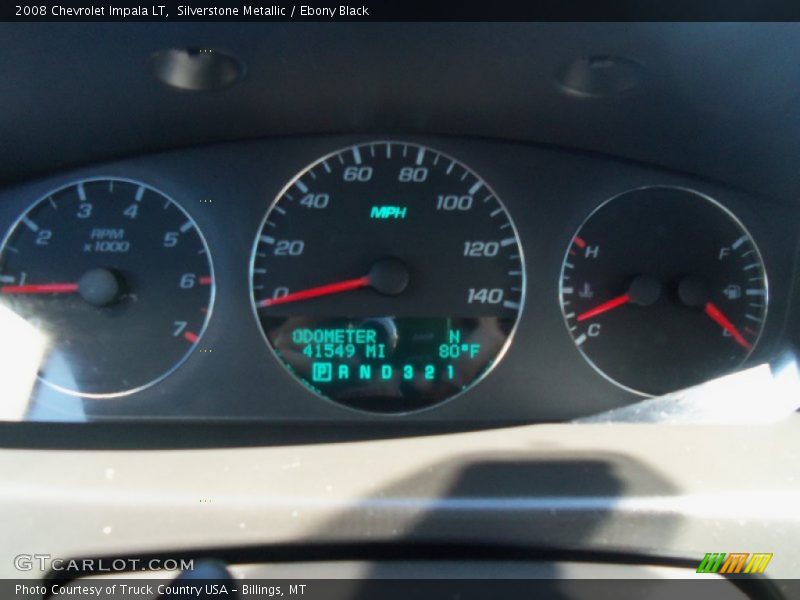 Silverstone Metallic / Ebony Black 2008 Chevrolet Impala LT