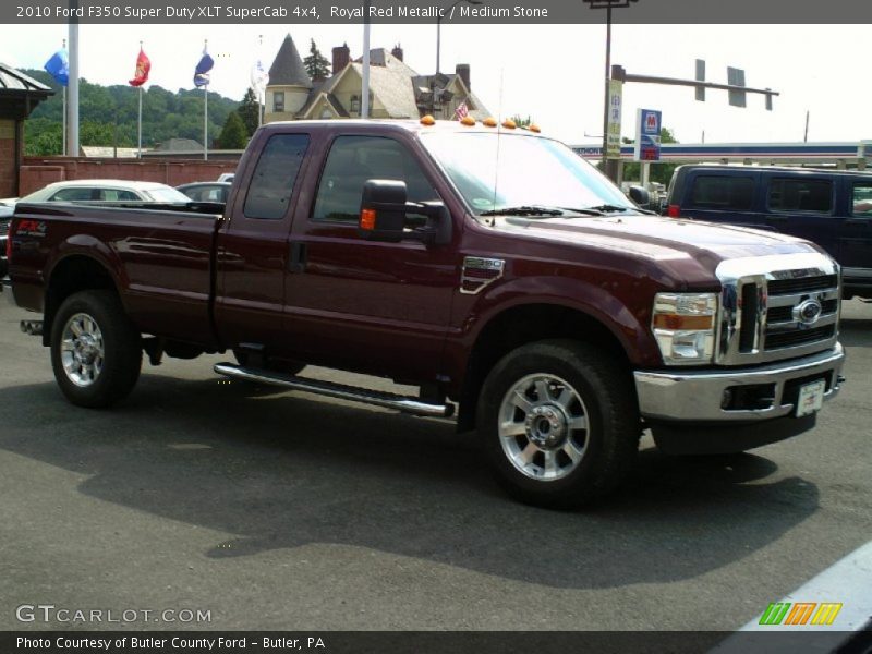 Royal Red Metallic / Medium Stone 2010 Ford F350 Super Duty XLT SuperCab 4x4