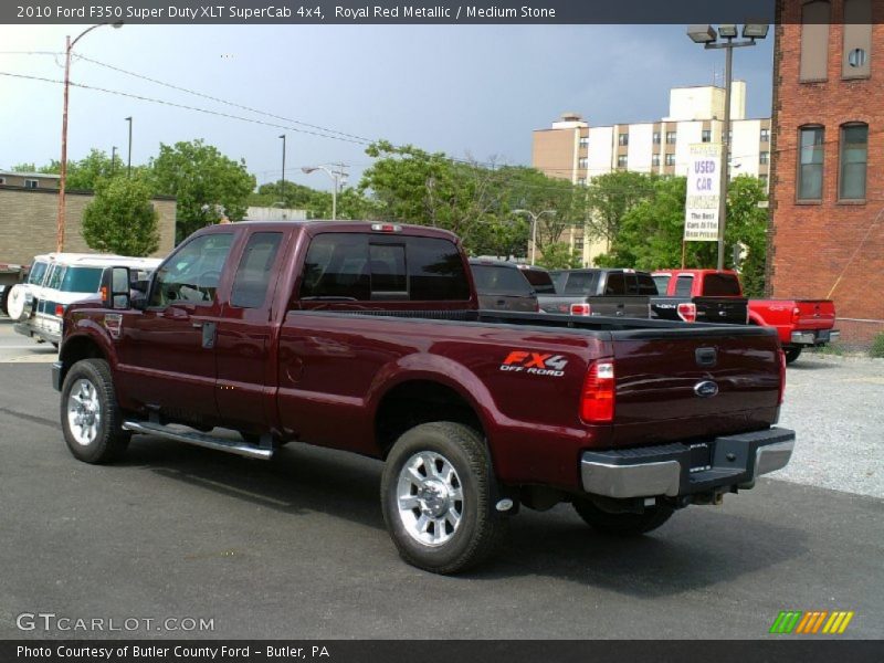 Royal Red Metallic / Medium Stone 2010 Ford F350 Super Duty XLT SuperCab 4x4