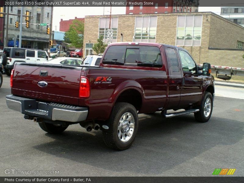 Royal Red Metallic / Medium Stone 2010 Ford F350 Super Duty XLT SuperCab 4x4