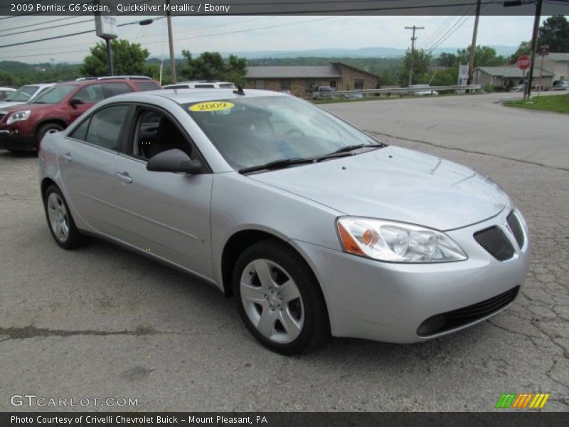 Quicksilver Metallic / Ebony 2009 Pontiac G6 Sedan