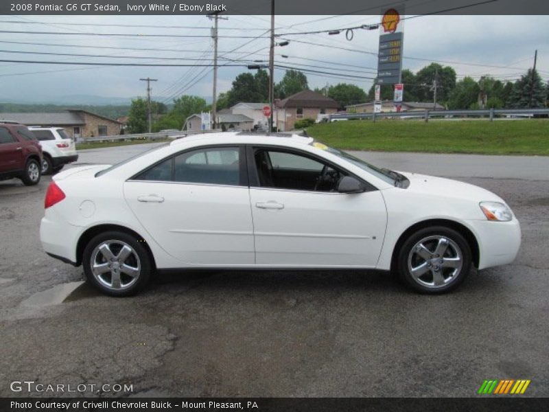 Ivory White / Ebony Black 2008 Pontiac G6 GT Sedan