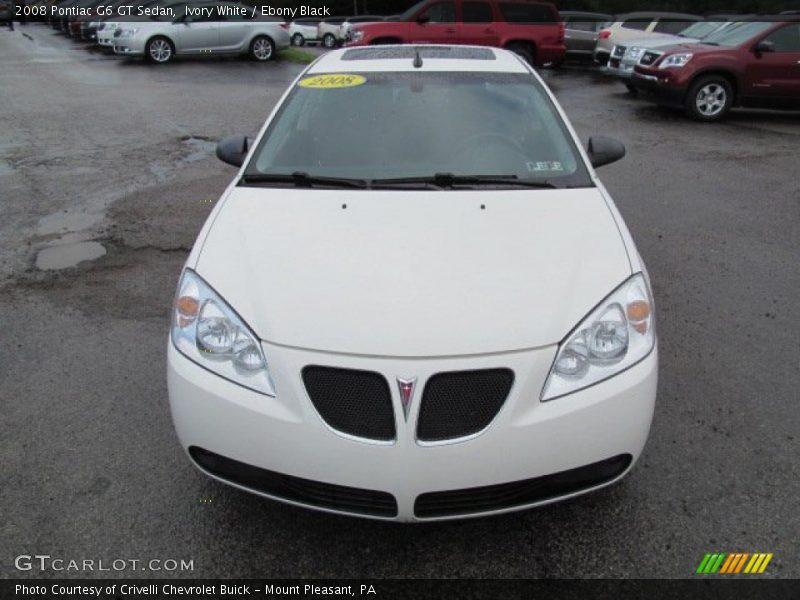 Ivory White / Ebony Black 2008 Pontiac G6 GT Sedan