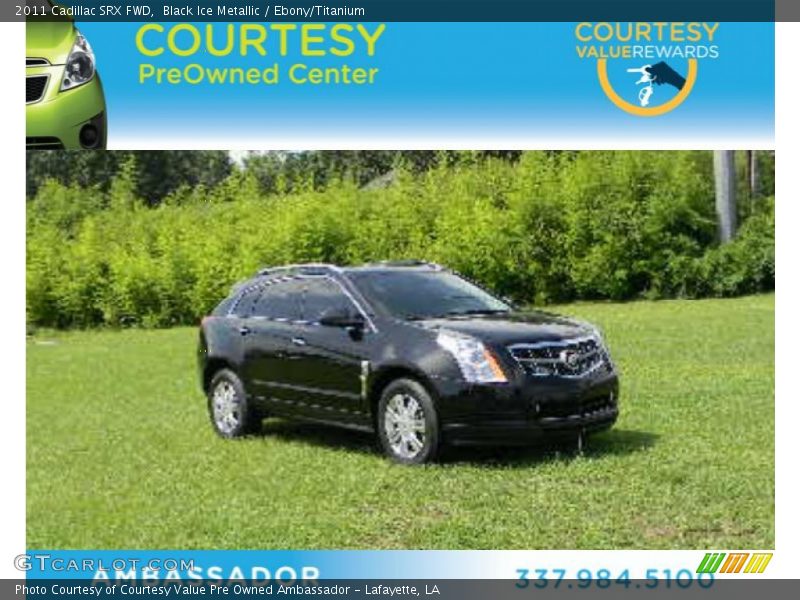 Black Ice Metallic / Ebony/Titanium 2011 Cadillac SRX FWD