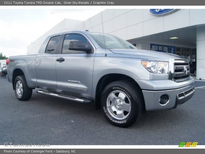 Silver Sky Metallic / Graphite Gray 2011 Toyota Tundra TRD Double Cab