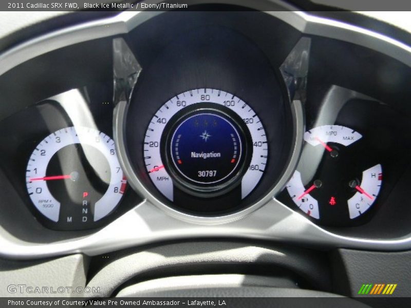 Black Ice Metallic / Ebony/Titanium 2011 Cadillac SRX FWD