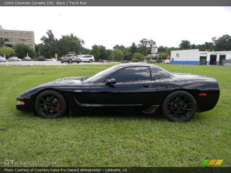 Black / Torch Red 2004 Chevrolet Corvette Z06