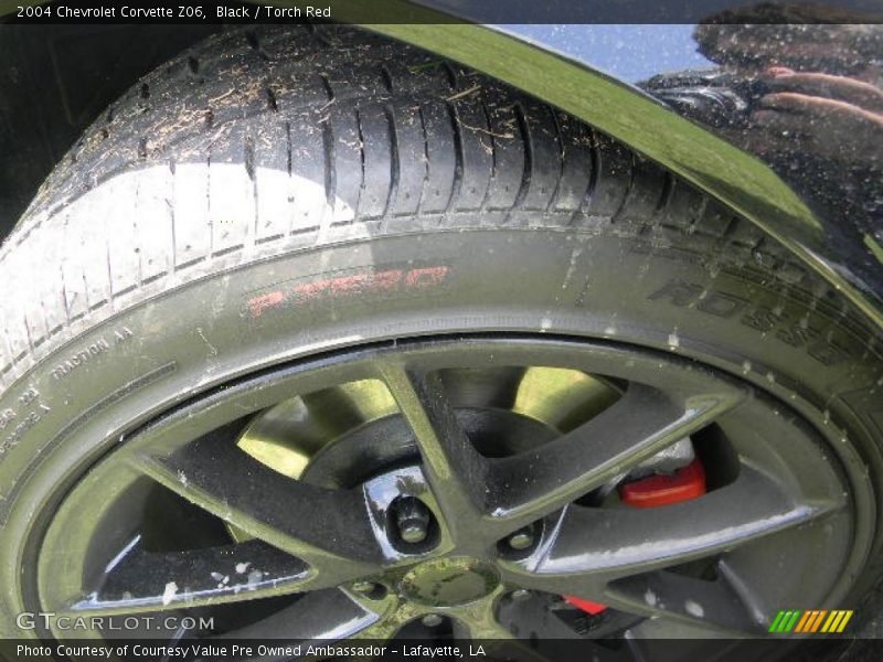 Black / Torch Red 2004 Chevrolet Corvette Z06