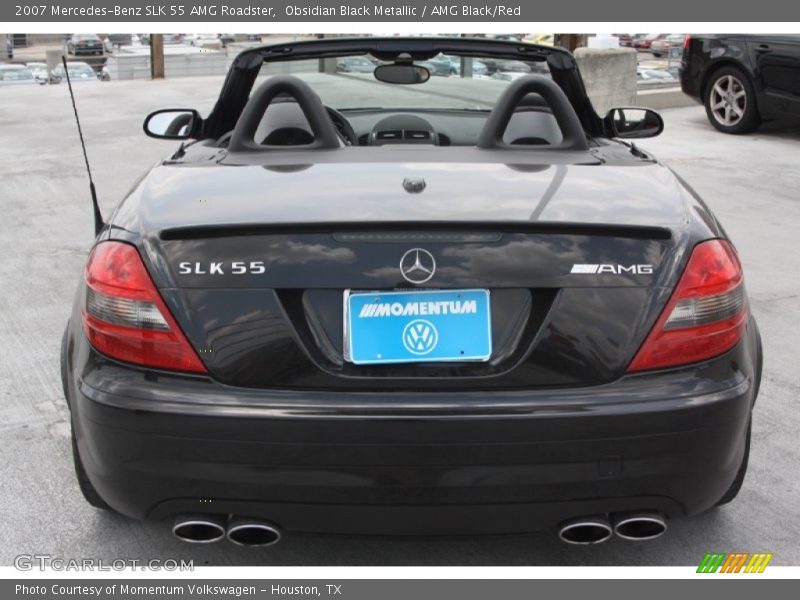 Obsidian Black Metallic / AMG Black/Red 2007 Mercedes-Benz SLK 55 AMG Roadster