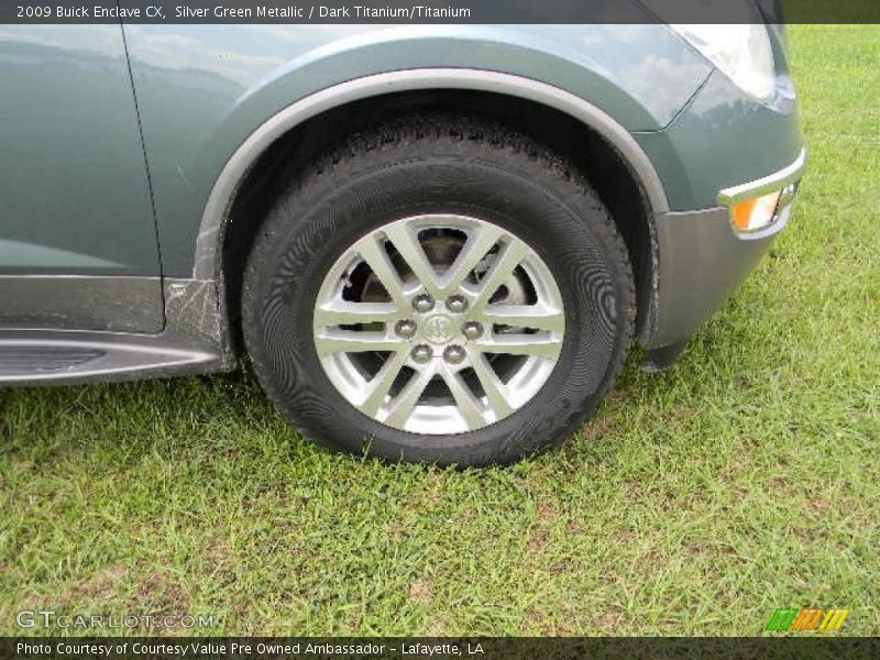 Silver Green Metallic / Dark Titanium/Titanium 2009 Buick Enclave CX