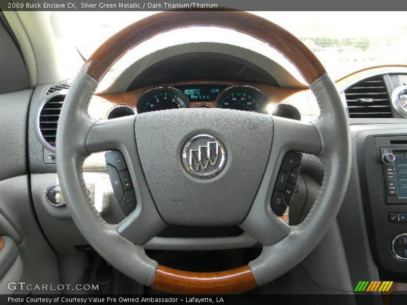 Silver Green Metallic / Dark Titanium/Titanium 2009 Buick Enclave CX