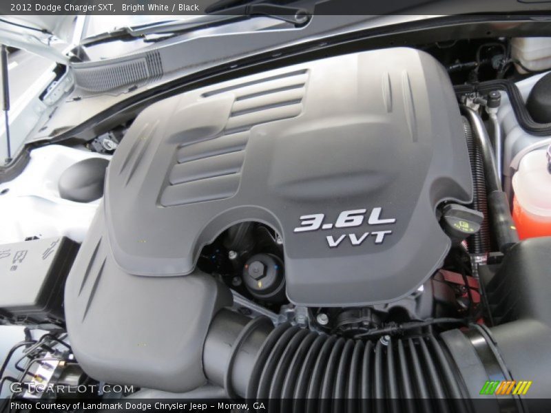 Bright White / Black 2012 Dodge Charger SXT