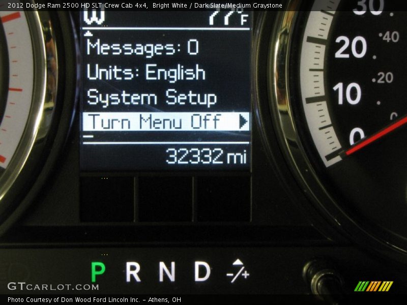 Bright White / Dark Slate/Medium Graystone 2012 Dodge Ram 2500 HD SLT Crew Cab 4x4