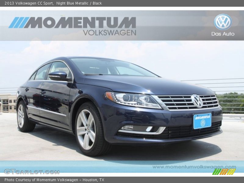 Night Blue Metallic / Black 2013 Volkswagen CC Sport