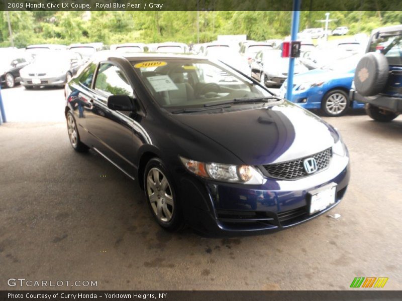 Royal Blue Pearl / Gray 2009 Honda Civic LX Coupe