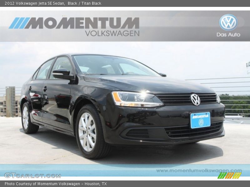 Black / Titan Black 2012 Volkswagen Jetta SE Sedan