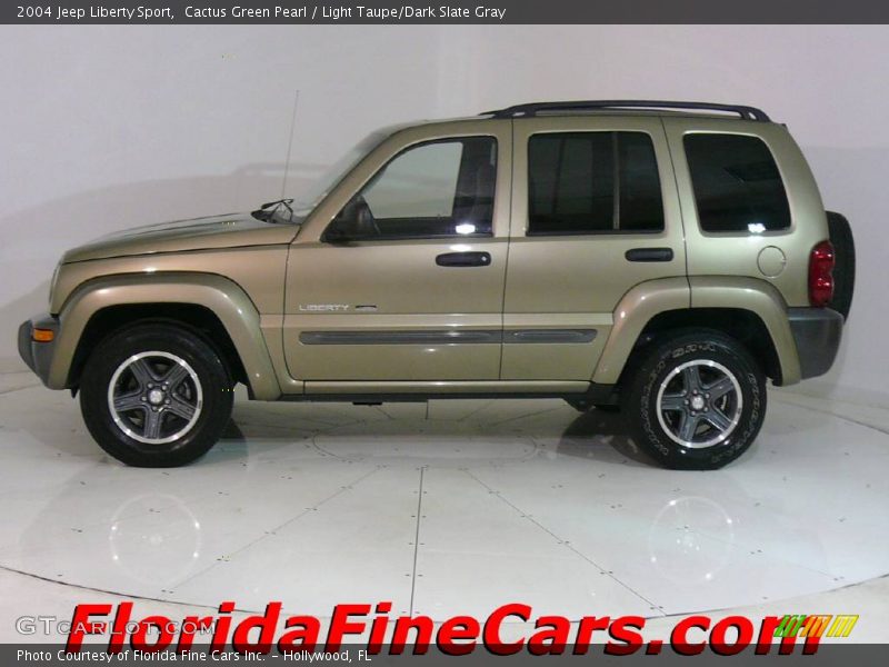 Cactus Green Pearl / Light Taupe/Dark Slate Gray 2004 Jeep Liberty Sport