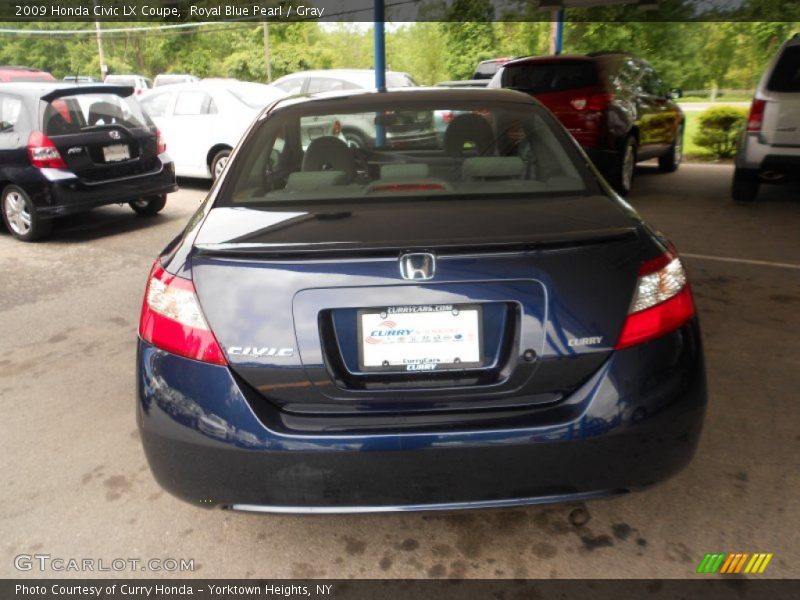 Royal Blue Pearl / Gray 2009 Honda Civic LX Coupe