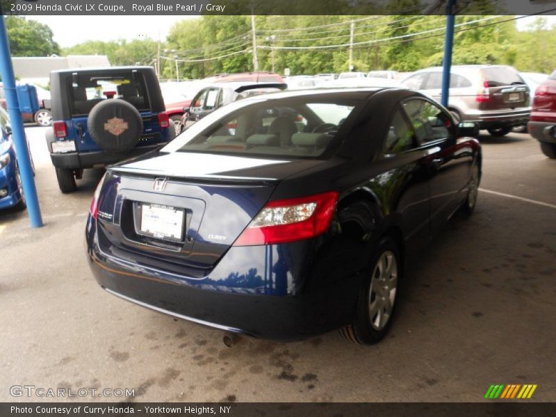 Royal Blue Pearl / Gray 2009 Honda Civic LX Coupe