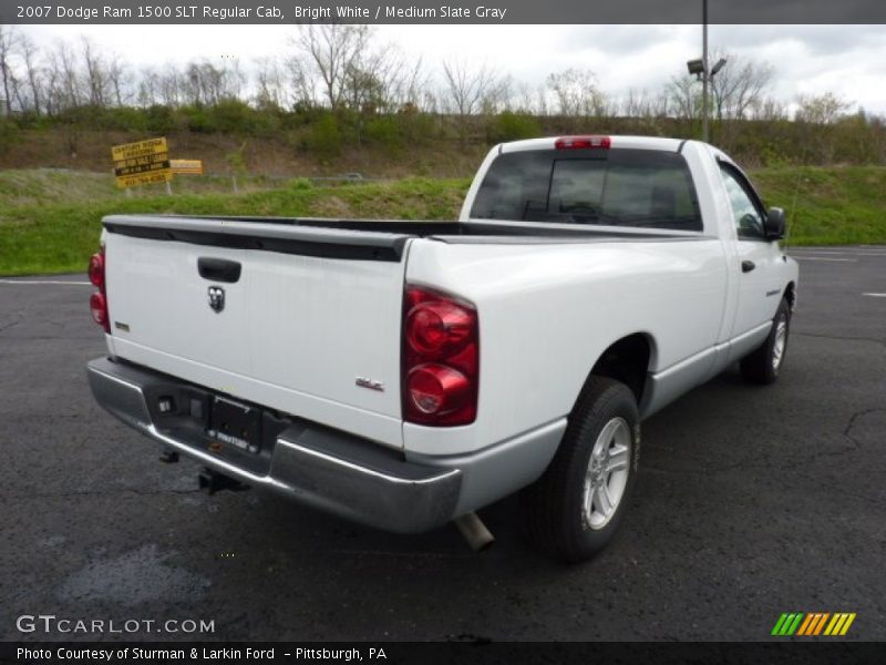 Bright White / Medium Slate Gray 2007 Dodge Ram 1500 SLT Regular Cab