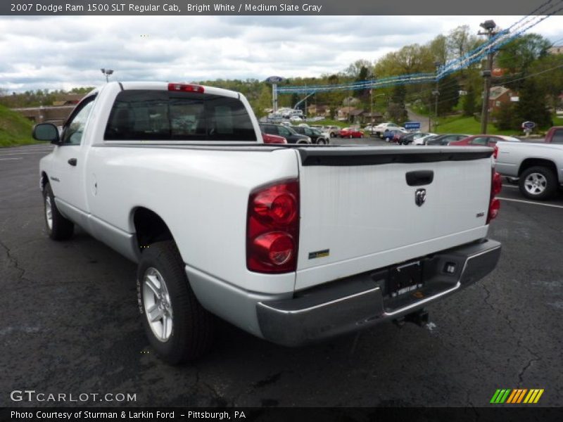 Bright White / Medium Slate Gray 2007 Dodge Ram 1500 SLT Regular Cab