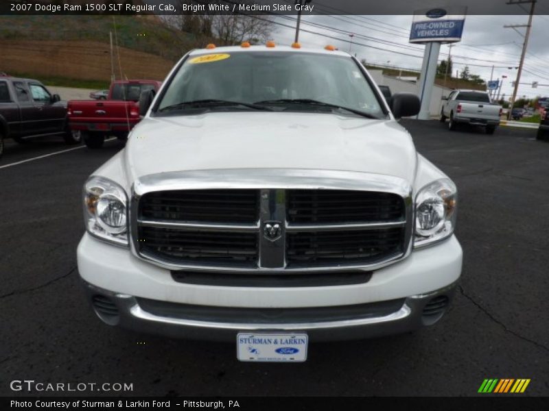 Bright White / Medium Slate Gray 2007 Dodge Ram 1500 SLT Regular Cab