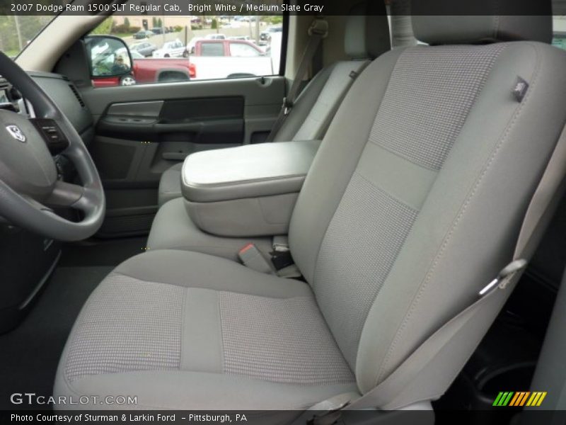 Bright White / Medium Slate Gray 2007 Dodge Ram 1500 SLT Regular Cab