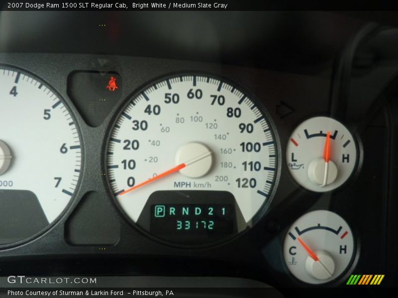 Bright White / Medium Slate Gray 2007 Dodge Ram 1500 SLT Regular Cab