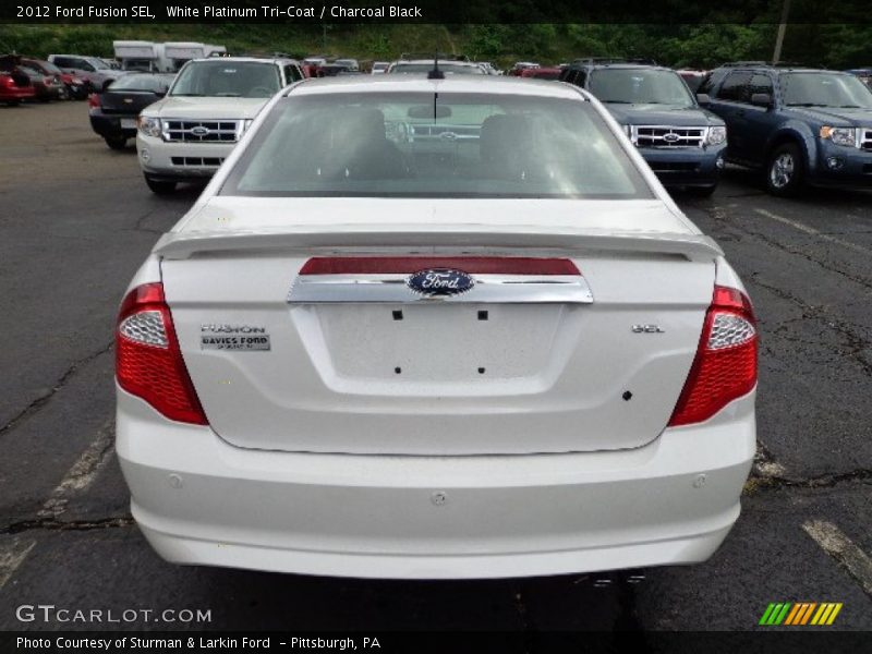 White Platinum Tri-Coat / Charcoal Black 2012 Ford Fusion SEL