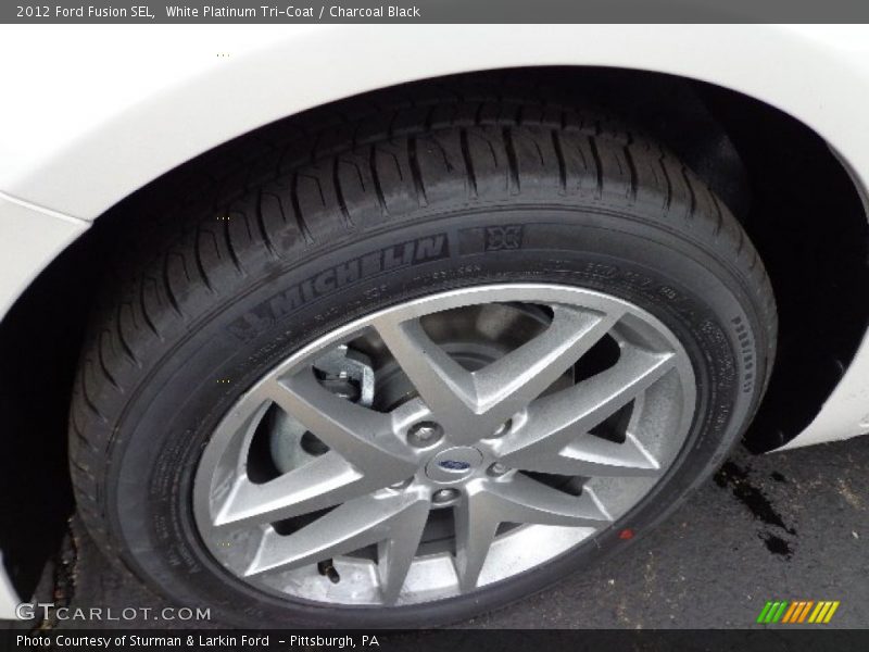 White Platinum Tri-Coat / Charcoal Black 2012 Ford Fusion SEL