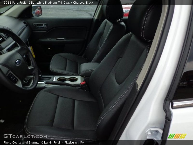 White Platinum Tri-Coat / Charcoal Black 2012 Ford Fusion SEL
