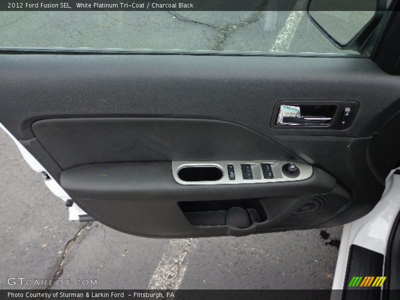White Platinum Tri-Coat / Charcoal Black 2012 Ford Fusion SEL