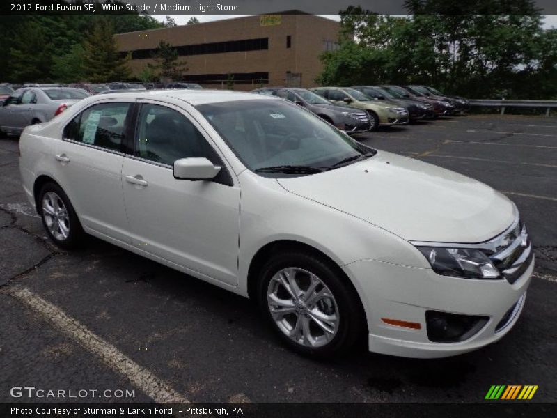 White Suede / Medium Light Stone 2012 Ford Fusion SE