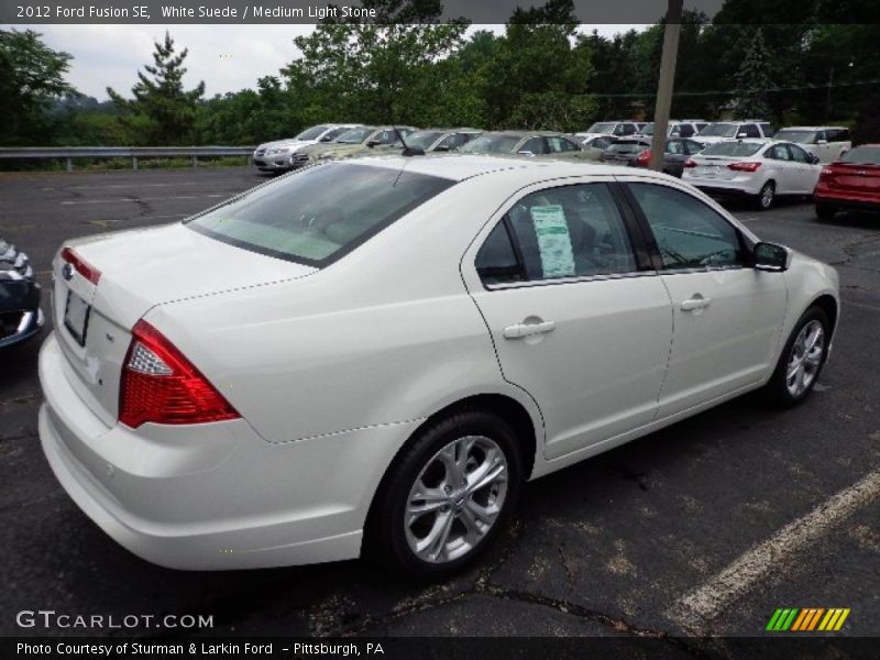 White Suede / Medium Light Stone 2012 Ford Fusion SE